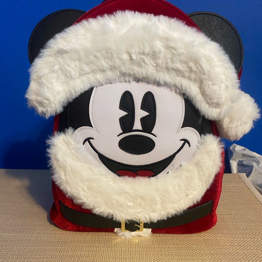 Santa Mickey backpack purse